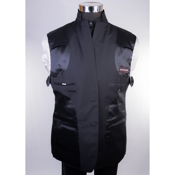 Michael Kors Sport Coat Suit Jacket Solid Black Blazer Sz 42R Wool 2-Buttons EUC - Picture 9 of 13